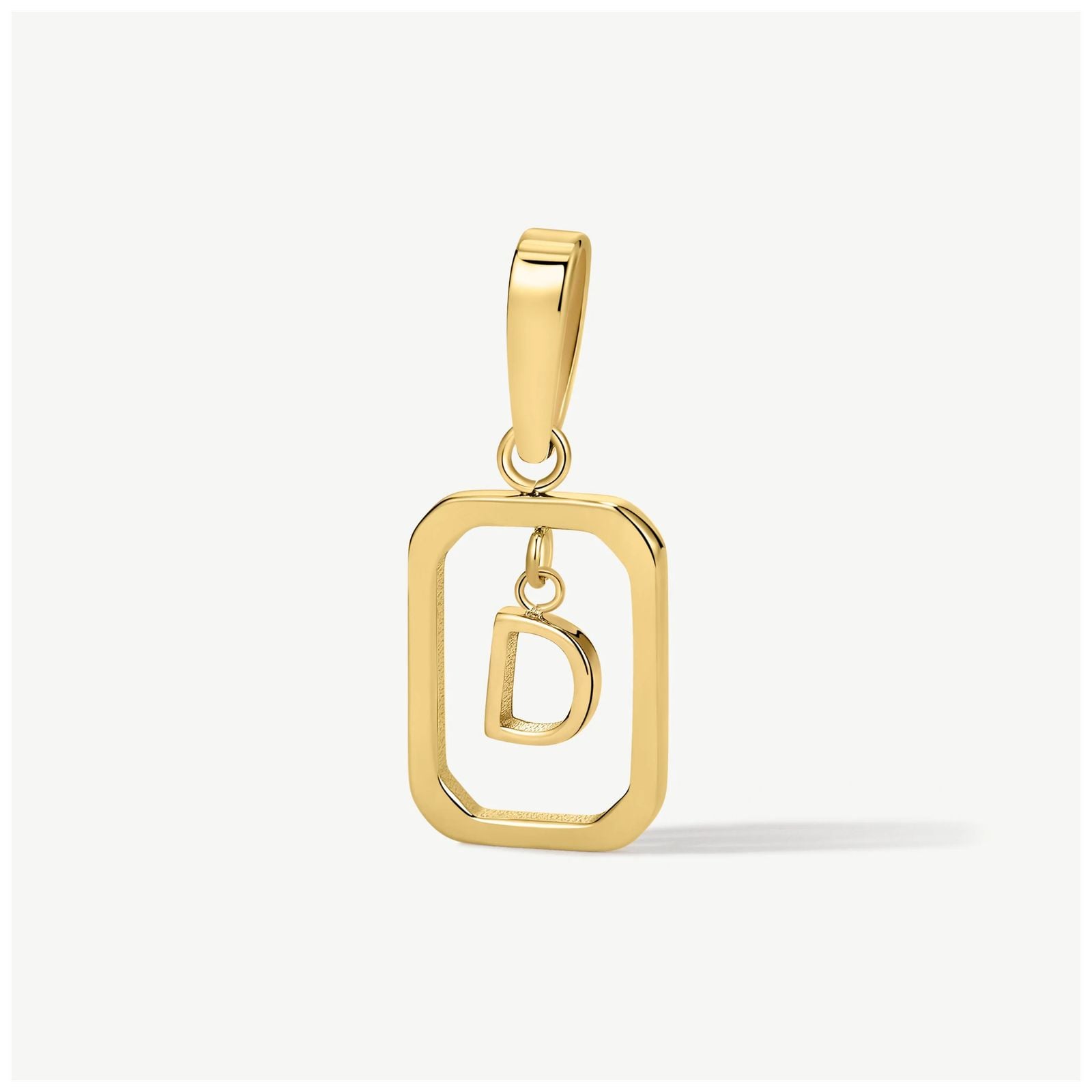 D.LOUISE CH-18-04 Gold Tone Floating Initial Pendant - D Jewellery