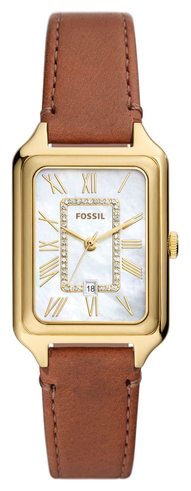 Fossil ES5307 Raquel (26mm) Mother-of-Pearl Dial / Brown Watch