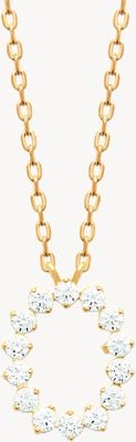 Burren Jewellery 18k Gold Plated Circular Cz Stone Necklace N1650