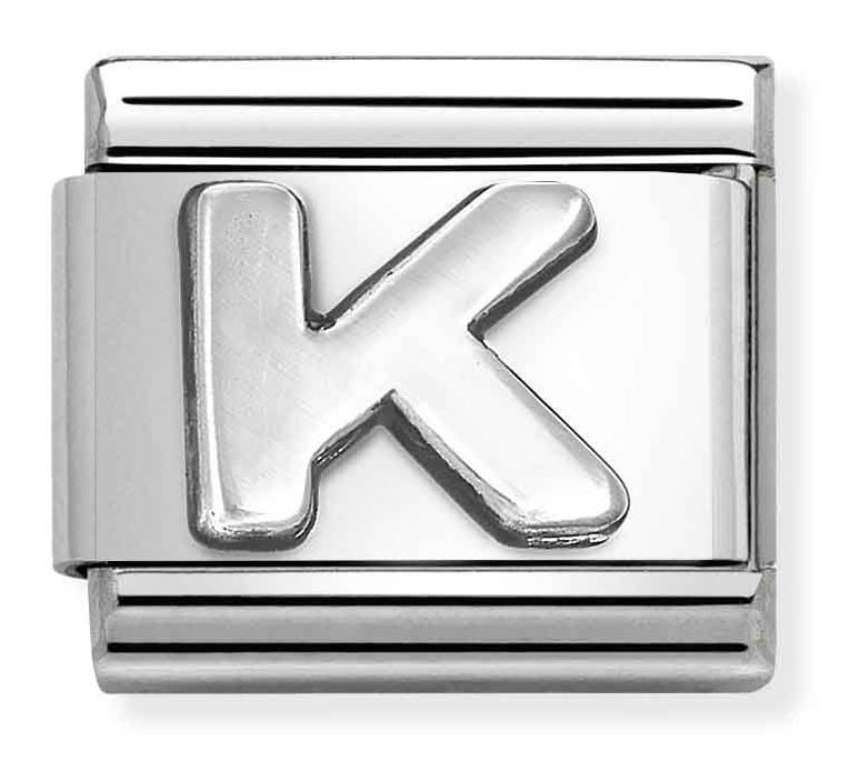 Nomination 330113/11 Classic Letter K Oxidised Charm Jewellery