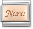 Nomination Classic Nana 9ct Rose Gold & Steel Charm 430108/01