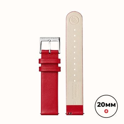 Mondaine Vegan Grape Leather Strap - Red - (20mm) FG1622030Q