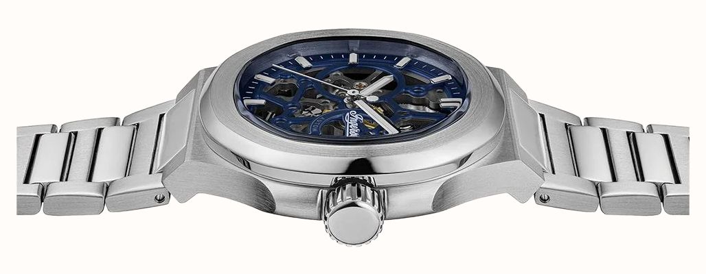 Ingersoll THE FRAME Automatic (47mm) Blue Skeleton Dial / Stainless Steel Bracelet I18301 - alternate view 2