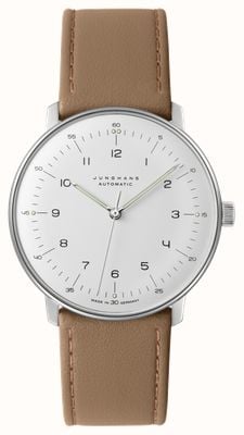 Junghans Max Bill | Automatic | Beige Leather Strap | Sapphire Glass 27/3502.02