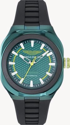 Aston Martin Aramco Formula One™ Team CMB Automatic (42mm) Podium Green Dial / Black Silicone Strap MTFC1F602