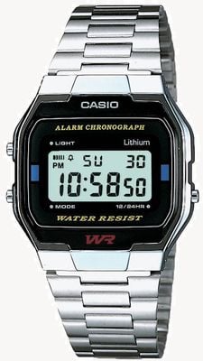 Casio Vintage Retro Digital Dial / Stainless Steel Bracelet A163WA-1QES
