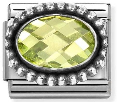 Nomination Classic Light Green Vintage Bead Cubic Zirconia Charm 330607/004