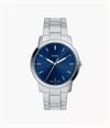 Fossil Minimalist 44 mm Three-Hand Blue Dial Stainless Steel Watch FS6180