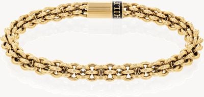 Tommy Hilfiger Men's Intertwined Circles Chain Bracelet Gold Tone Stainless Steel 2790522