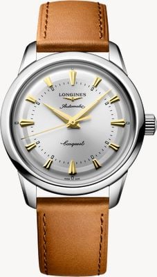 LONGINES Conquest Heritage Automatic (38mm) Silver Dial / Brown Leather Strap L16494722