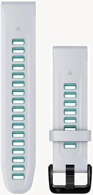 Garmin QuickFit® 20 Strap Only Whitestone/Aqua Silicone 010-13279-07