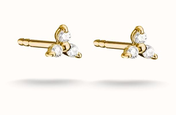 Thomas Sabo classic stud earrings with white stone H2368-M01-14