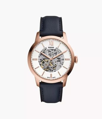 Fossil Townsman 44 mm Automatic Navy Leather ME3293