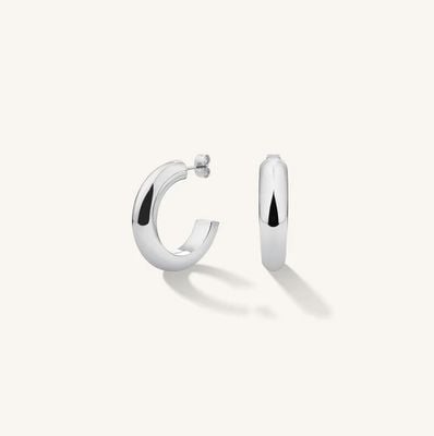 Rosefield Jewellery Daily Solid Hoops Silver Earring JEDSS-J804
