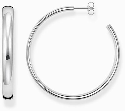 Thomas Sabo Big Chunky Sterling Silver Hoop Earrings 50mm CR641-001-21