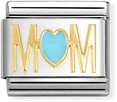 Nomination Classic Mum 18ct Gold & Steel Enamel Charm 030272/83