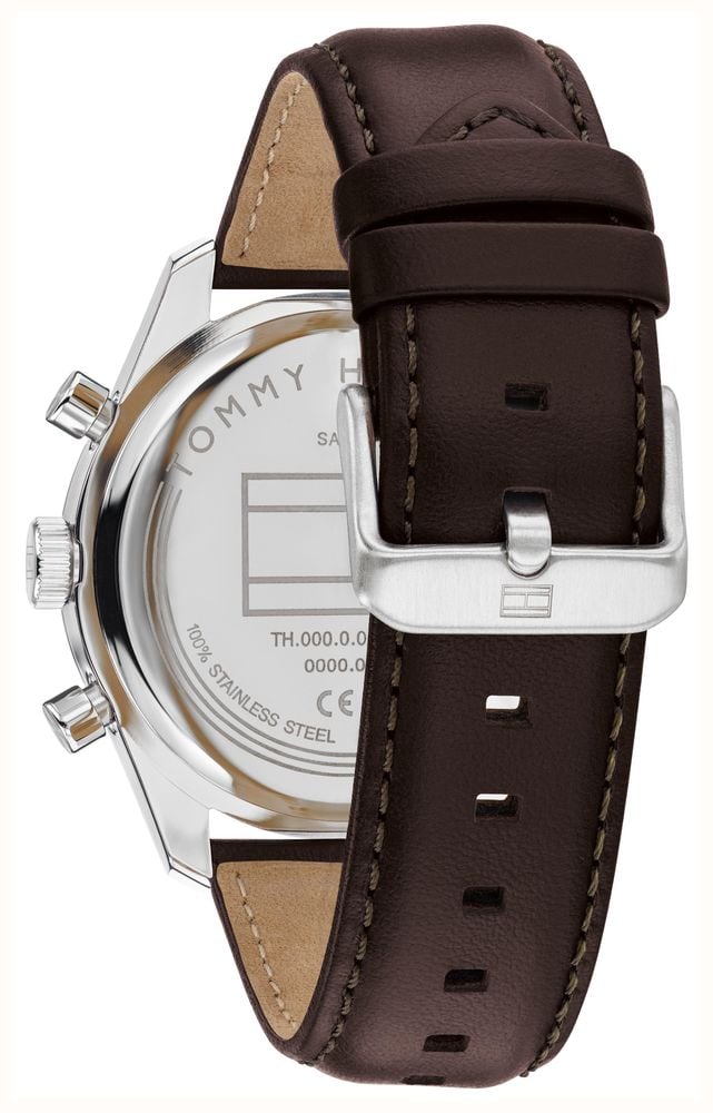 Tommy Hilfiger Hampton Blue Dial Brown leather Watch 1792276 - alternate view 3