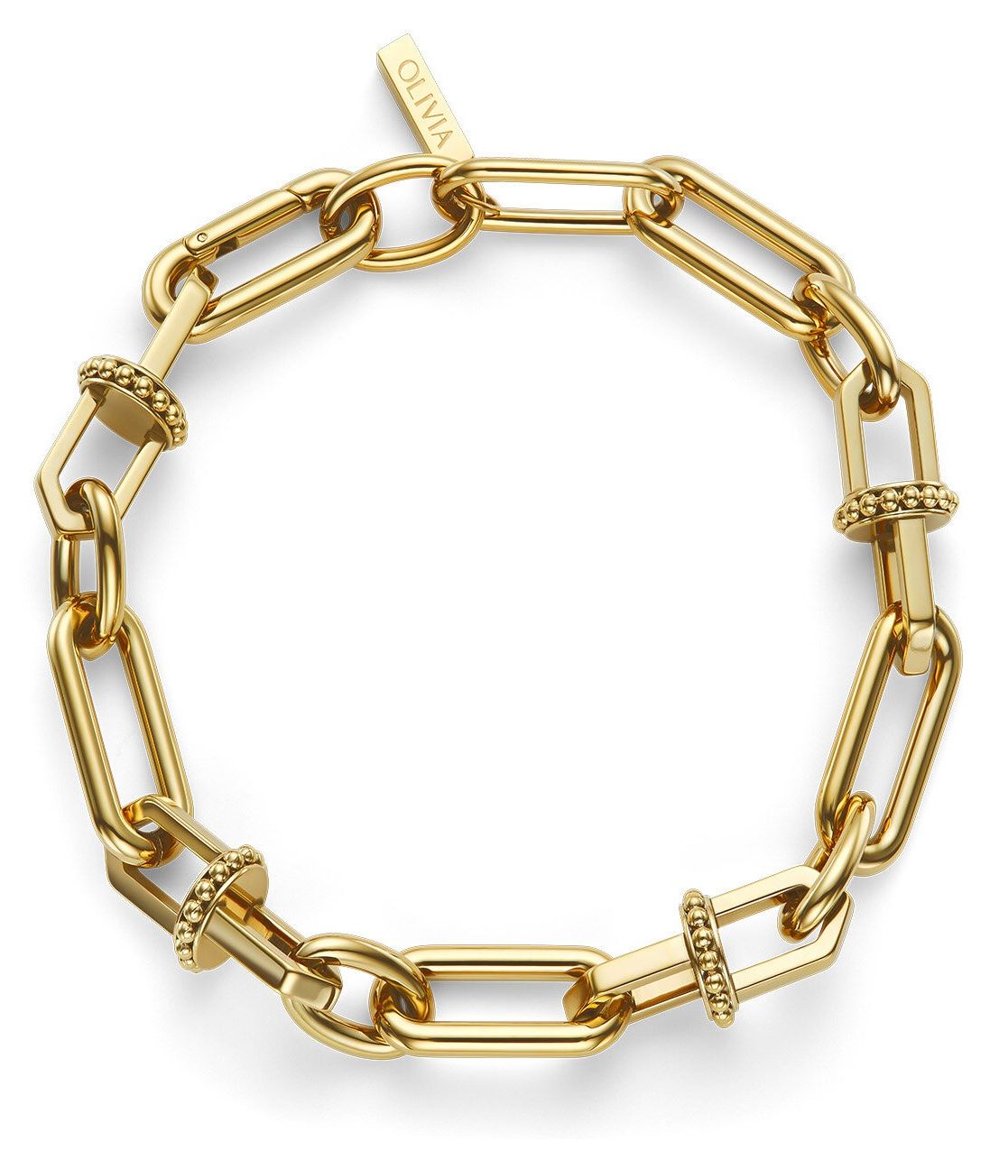 Olivia Burton 24100581 Anchor Link Gold Plated Bracelet Jewellery