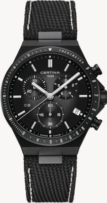 Certina DS-7 Chronograph (41mm) Grey Dial / Black Fabric Strap C0434173808100