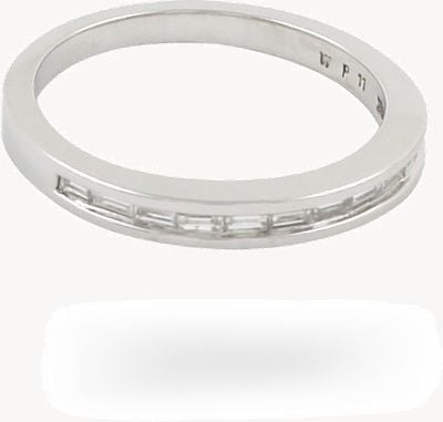 Pre-owned 18ct White Gold Baugette Cut 12 Stone Diamond Eternity Ring JM4184