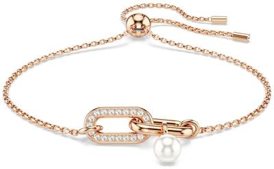 Swarovski Constella Bracelet Crystal Pearl, Round Cut, White, Rose Gold 5728588