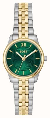 BOSS GRACEFUL MINA Three-Hand Quartz (25mm) Green Dial / Two-Tone Stainless Steel Bracelet 1502841