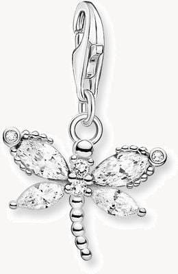 Thomas Sabo Sterling Silver Dragonfly Charm Pendant 1872-051-14