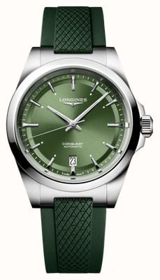 LONGINES Conquest Automatic (38mm) Green Dial / Green Rubber Strap L37204029