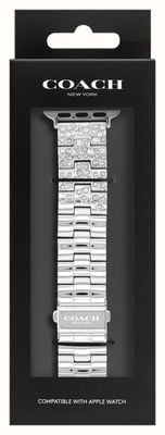 Coach Apple Watch Strap (38/40/41mm) Stainless Steel & Crystal 14700149