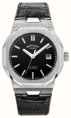 Rotary Sport Automatic (40mm) Black Dial / Black Leather Strap GS05410/04