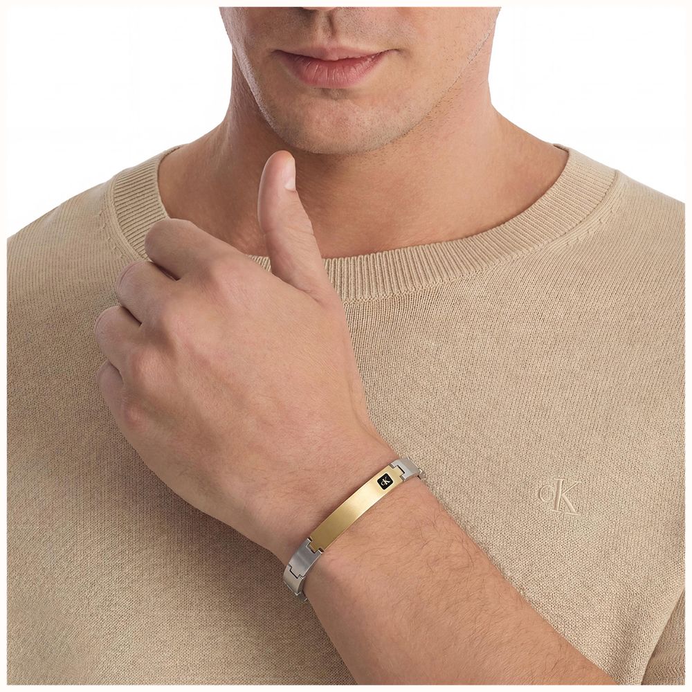 Calvin Klein ARCHITECTURAL ID Two-Tone Mnes Bracelet 35100105 - alternate view 3