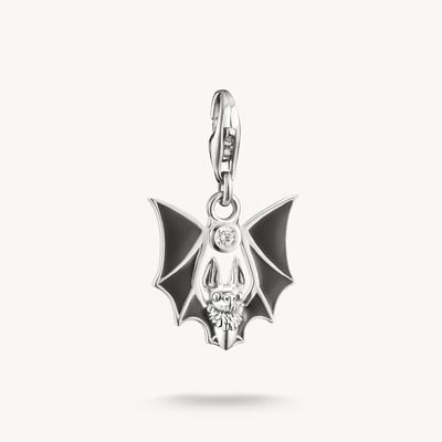Thomas Sabo Silver Charm Pendant Bat Zirconia True Romance Original 2229-691-11