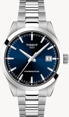 Tissot Gentleman Powermatic 80 (38mm) Blue Dial / Stainless Steel Bracelet T1658071104100