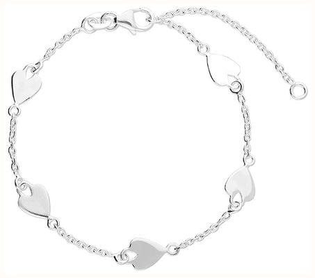 James Moore CME Sterling Silver Multi Heart Bracelet H6788-19