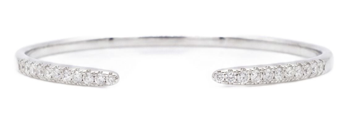 James Moore & Co G4431 Sterling Silver CZ Pave Set Cuff Jewellery