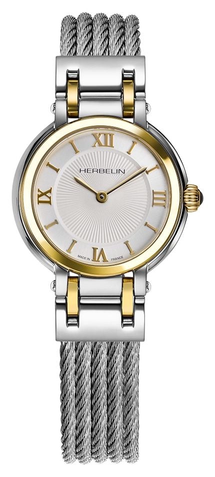 Herbelin 17430BCT28 Galet Quartz (28mm) White Dial / Watch