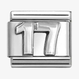 Nomination Classic Number 17 Sterling Silver Charm 330101/76