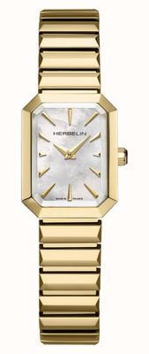 Herbelin Octogône Quartz (20.4mm) Mother-of-Pearl Dial / Gold PVD Stainless Steel Bracelet 17556BP1N19