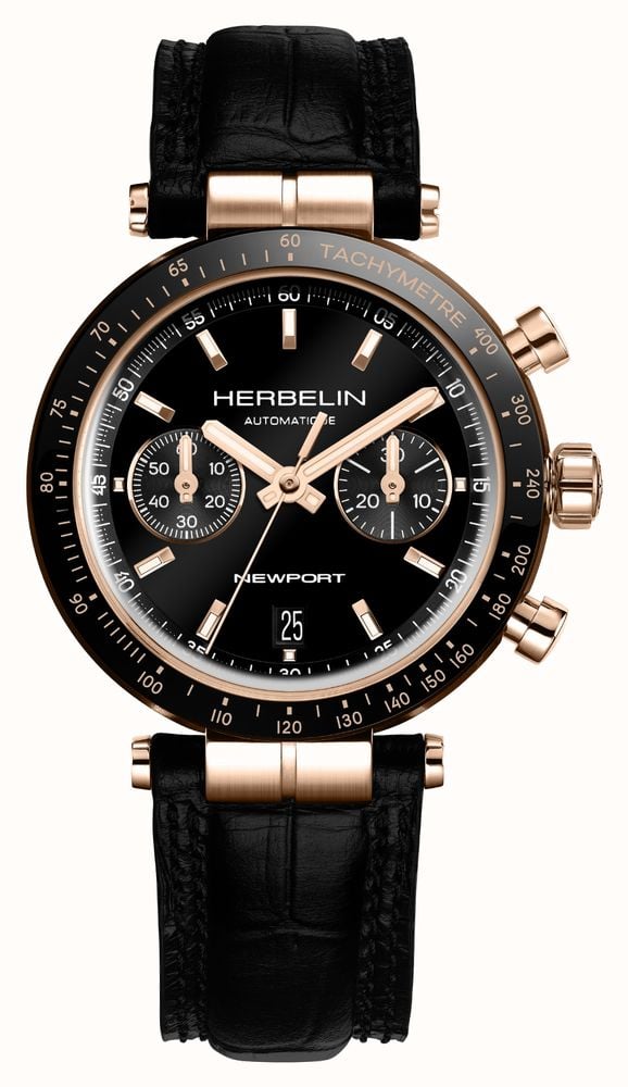 Herbelin Newport Heritage Chronograph Limited Edition (42mm) Black