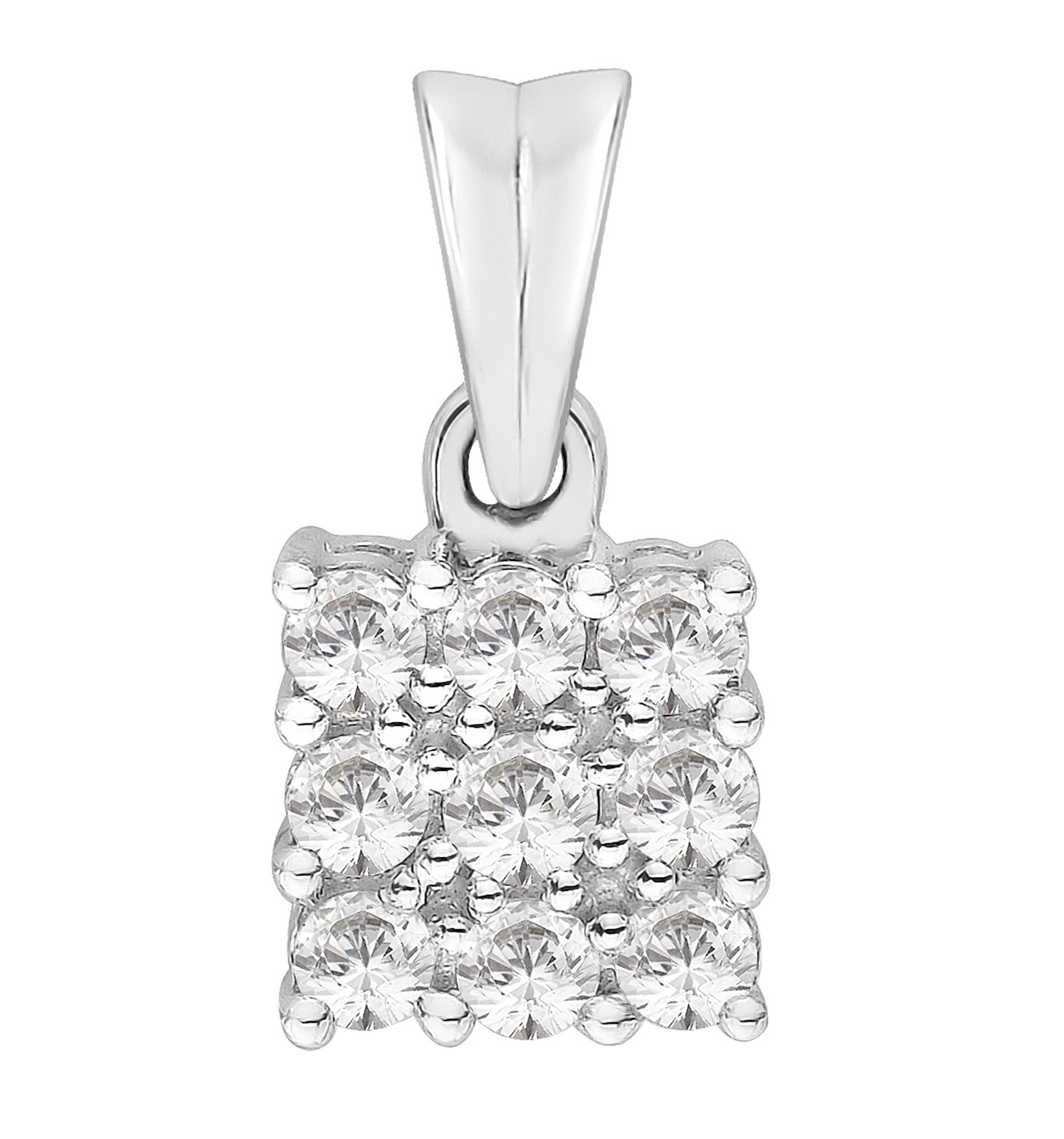 Image of Perfection Crystals P2189-SK Square Shaped Cluster Pendant ( Jewellery