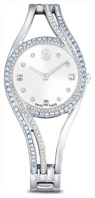 Swarovski Hyperbola Bangle Watch (28mm) Silver Dial / Stainless Steel Bracelet 5715463