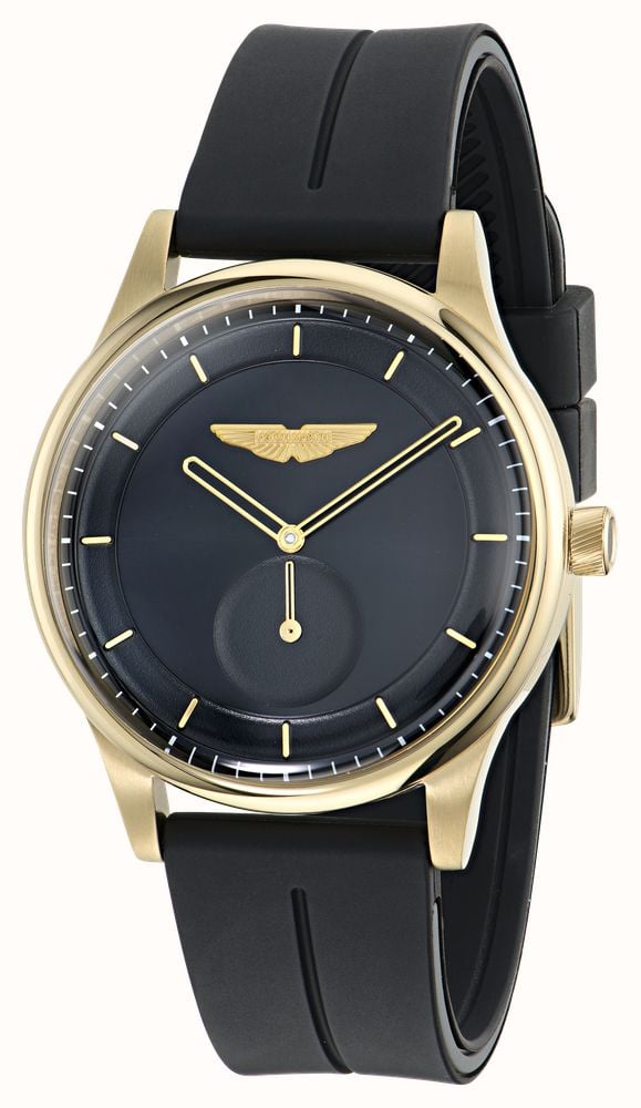 Aston Martin SLS Icon Small-Seconds Quartz (40mm) Black Dial / Black Silicone Strap MTIL1F601 - alternate view 2
