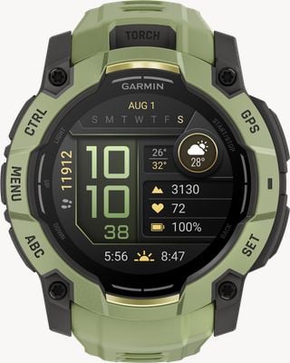 Garmin Instinct 3 - Alpine Rush Edition AMOLED Outdoor GPS Smartwatch (50mm) Fern Green with Fern Band 010-03020-02