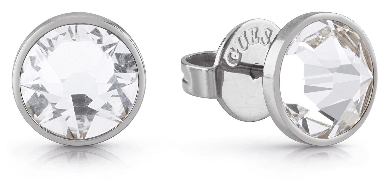 Guess JUME01343JWSTT/U Stainless Steel 8mm Crystal Stud Jewellery