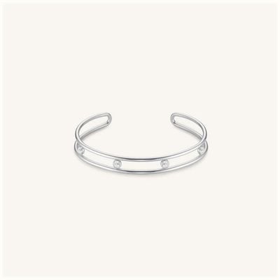 Rosefield Jewellery ladies 4 Crystal  Silver Bangle JB4CS-J1175