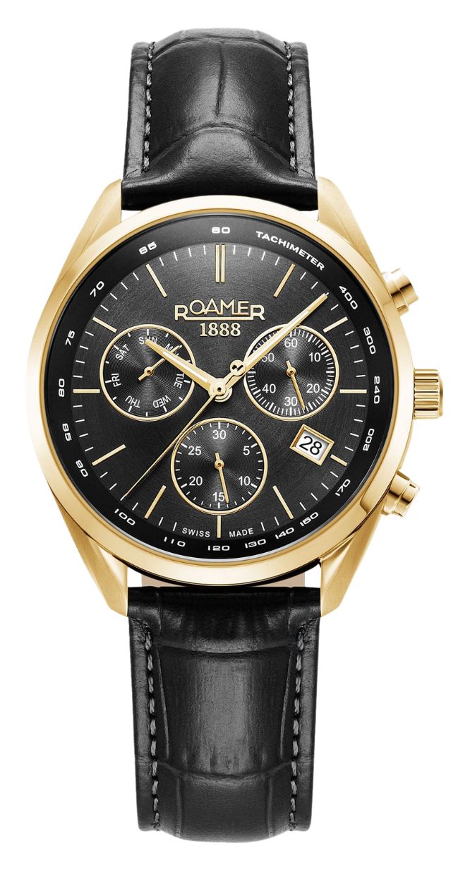 Roamer 993819 48 85 02 Men's Pro Chrono (42mm) Black Dial / Watch