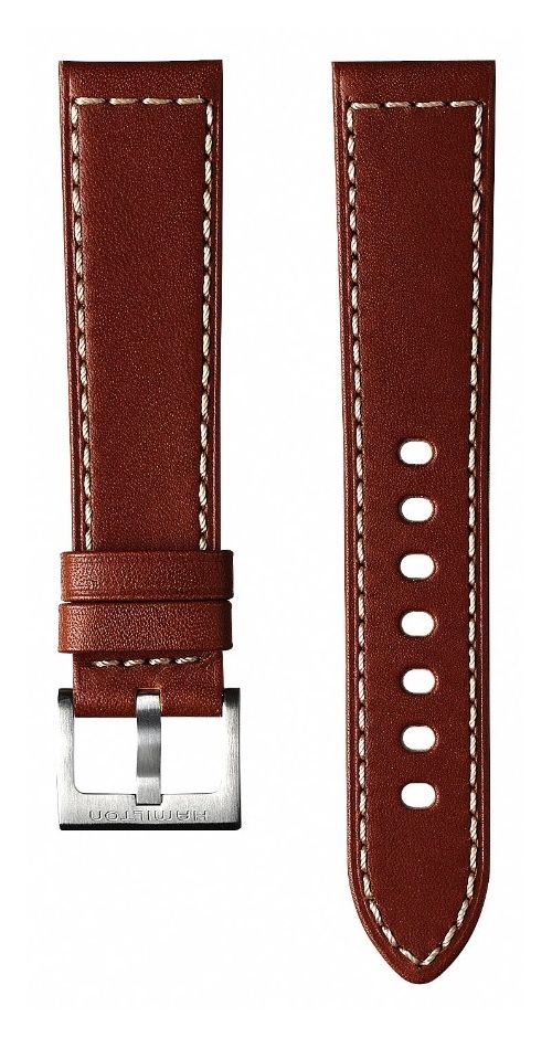 Hamilton Straps H690704104 Khaki Field Brown Leather Strap Watch