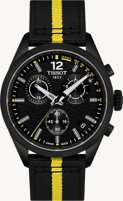 Tissot PR 100 Tour de France 2026 Special Edition (40mm) Black Dial / Black Textile & Rubber Straps T1504173705700