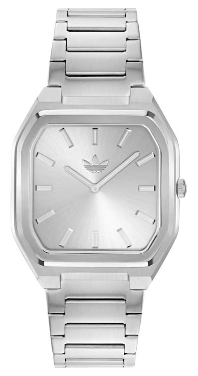 Adidas AOFH26516 Originals City Tech Square Silver Tone Dial Watch