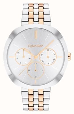 Calvin Klein Shape (38.5mm) Silver Dial / Two-Tone Stainless Steel Bracelet 25200337